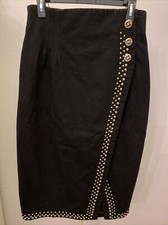 Vintage Western Studded Wrap Skirt M