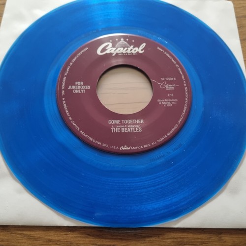 THE BEATLES – Something / Come Together BLUE VINYL Capitol Jukebox 7” - Picture 3 of 5