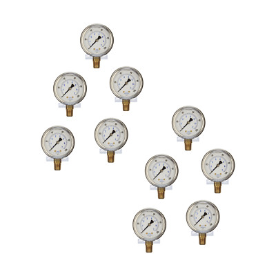 #ad #ad 10 PACK LIQUID FILLED PRESSURE GAUGE 0 100 PSI 2.5quot; FACE 1 4quot; NPT LOWER MOUNT $165.76
