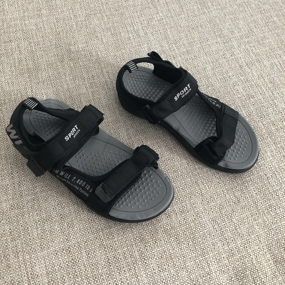 Kulebear Niños Agua Zapatos Sandalias Niños Pequeños Talla 13 Gris/Negro Foto 4 de 4
