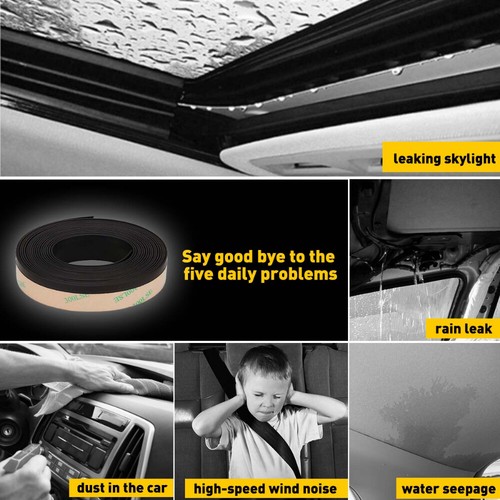 4M T Shape Car Windshield Seal Sunroof Waterproof Strip Protector Weatherstrip - Picture 3 of 12
