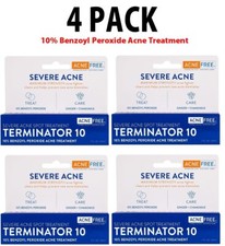 AcneFree, 4 PACK, Terminator 10 Acne Spot Treatment 10 Benzoyl Peroxide 1 fl oz