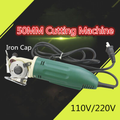 New 110V 50MM Rotary Bl ade Electric Fabric Cloth Cu tter Cutting machine #WD1