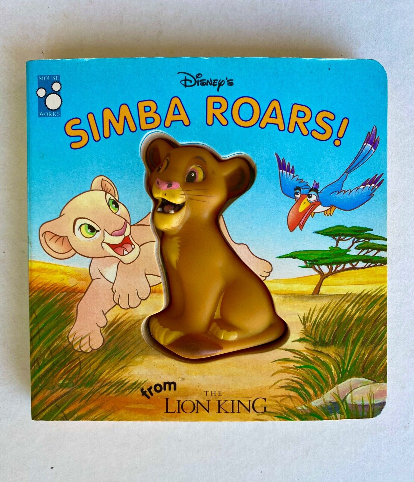 Disney The Lion King “Simba Roars” 5 1/2 x 5 1/2 Hard Cover Squeeze Me  Book