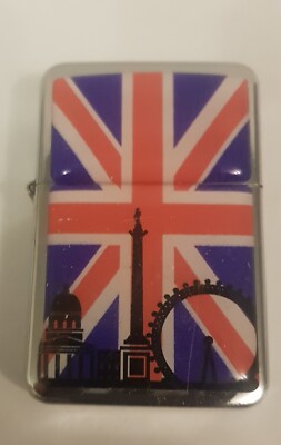 Metall Feuerzeug Flagge British Englisch UK, Benzin Made in USA Limited Edition 