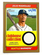 Julio Rodriguez 2023 Topps Heritage Clubhouse Collection Gold Relic /99 Mariners