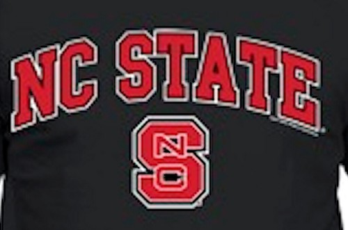 Camiseta de manga larga NC State Wolfpack negra con arco universitario para hombre - Imagen 3 de 5
