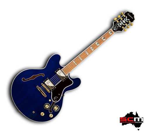 Epiphone Sheraton II PRO Semi-Hollow Archtop Electric Guitar Midnight  Sapphire | eBay