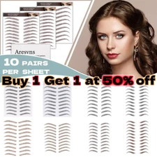 4D Hair-like Eyebrow Tattoo Sticker False Eyebrows Waterproof Long Last Makeup
