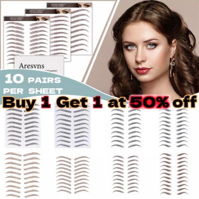 Eyebrow Sticker 4D Hair-like False Eyebrows Waterproof Tattoo Long Last Makeup
