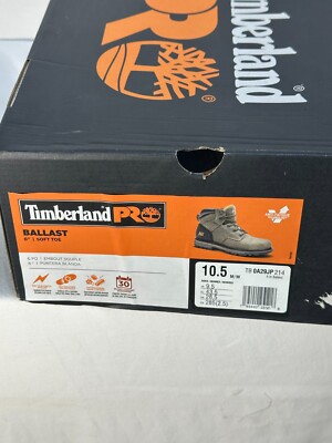Timberland PRO Men's 6'' Ballast soft Toe Work Boot Tan Size 10.5W