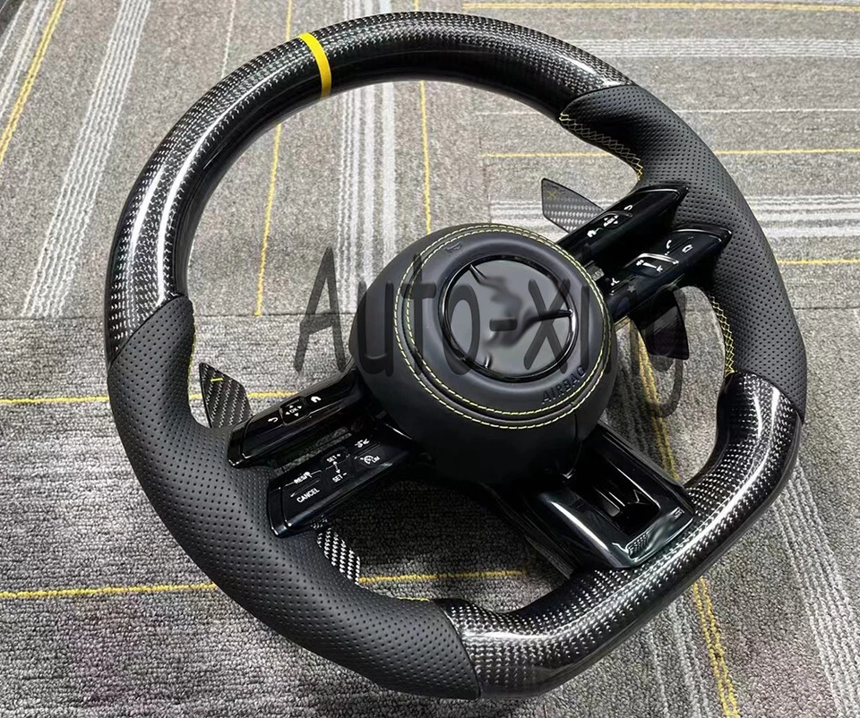 Upgrade Carbon Fiber Steering Wheel Mercedes-Benz AMG C200 G63 W213 GLE W204 C43 - Image 3 of 4