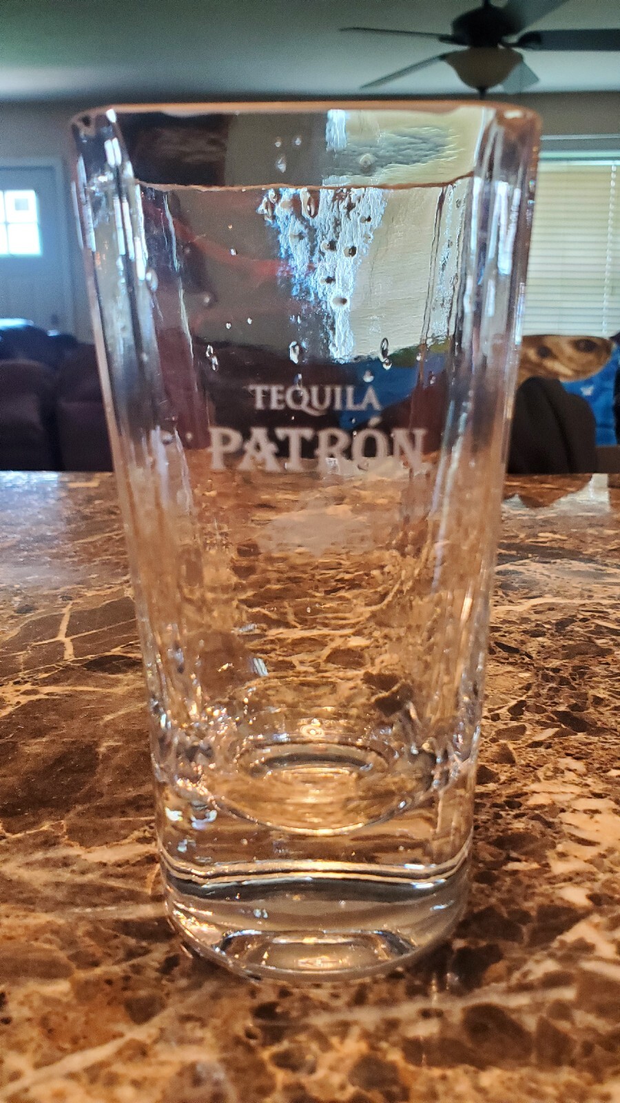 NEW Tequila Patron Unrefined Glass Tumbler Long Drink Bubbles 14oz  RARE