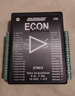 Data Translation Econ Series DT9812 Digital Counter 8 AI 2AO 16 DIO 1 C/T 