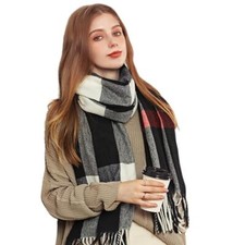 Women's Fashion Scarves Long Cashmere Like Shawl Winter Warm Knit Large Tassel