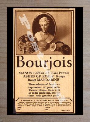 Historic Bourjois Manon Lescaut Face Powder 1925 Advertising Postcard