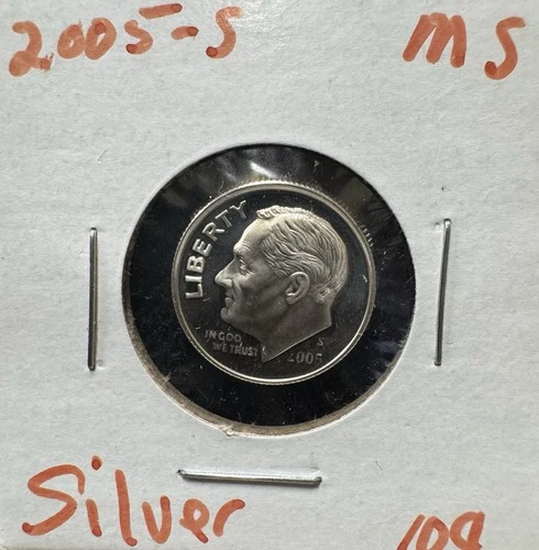 2005 S Roosevelt Dime Gem Proof 90% Silver
