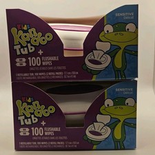 Kids Kandoo Tub 100 Flushable Wipes Refillable Sensitive Cleaning PACK OF 2