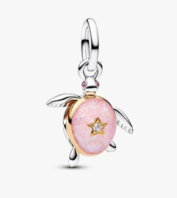 #ad #ad AUTHENTIC PANDORA: 2026 Pink Sea Turtle Lab grown Diamond Dangle Charm NEW $54.99