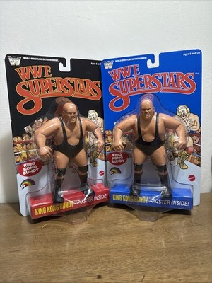 RETRO MATTEL LJN WWE SUPERSTARS KING KONG BUNDY BLUE & BLACK CHASE CARDS