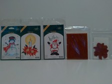 Misc Craft Supplies - New/ Open - 3 Classic Stencil Kits  2 Unmtd Rubber Stamps