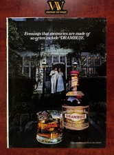 Anuncio impreso vintage de Drambuie - noches de las que están hechos los recuerdos