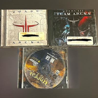  Quake III Arena + *sealed* Quake 3 Team Arena + Unreal Gold PC CD-ROM