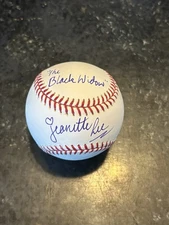 JEANETTE LEE Autographed Rawlings OML RDM Baseball Billiards Black Widow JSA