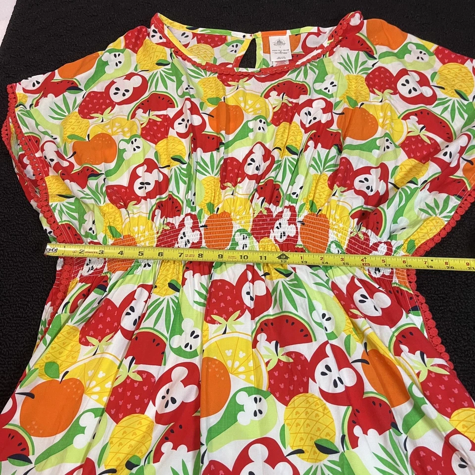 Vestido Disney Fruit Mickey Mouse Mujer L Cubrir Caftán Verano Túnica Crucero Foto 4 de 4