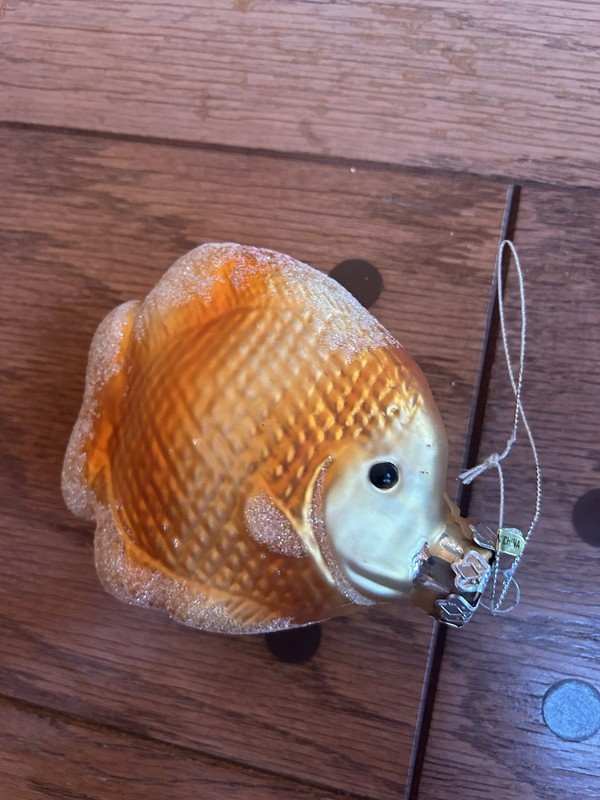 Orange goldfish Glitter sea ocean ornament Xmas
