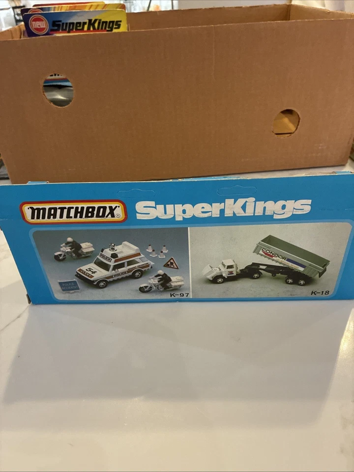 Matchbox Superking K97 Range Rover Police Boxed Ex Shop Display Model Box Wear - Image 4 of 4