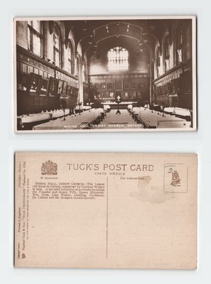 Vintage Postkarte Speisesaal Christus Kirche Oxford Raphael Tuck um 1910