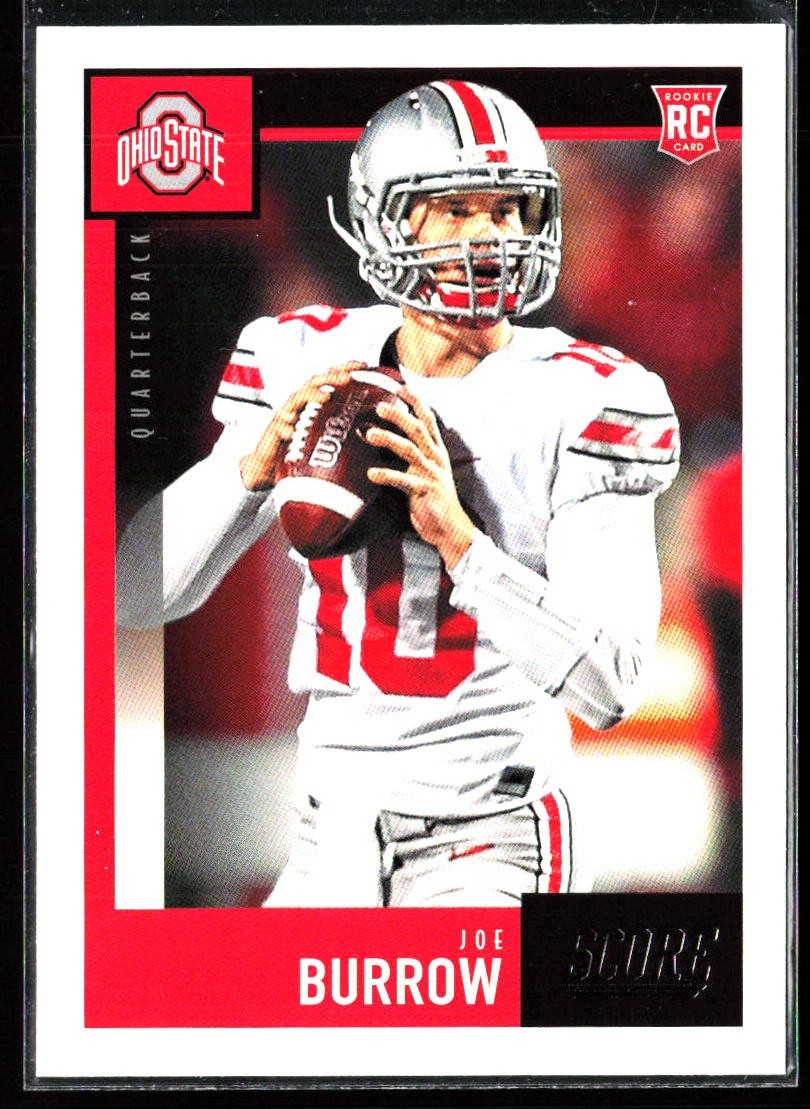  2020 Panini Score #438 JOE BURROW Rookie Card - OHIO STATE - BENGALS RC 