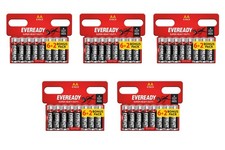 40 x AA Genuine Eveready Zinc Carbon Batteries - New R6 1.5V Long Expiry 0.17 per battery