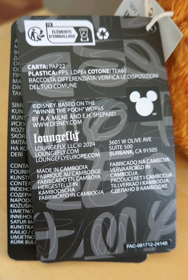 Bolso Bandolera/Cartera Loungefly Peluche Winnie The Pooh Calabaza Nuevo con Etiquetas Foto 2 de 4