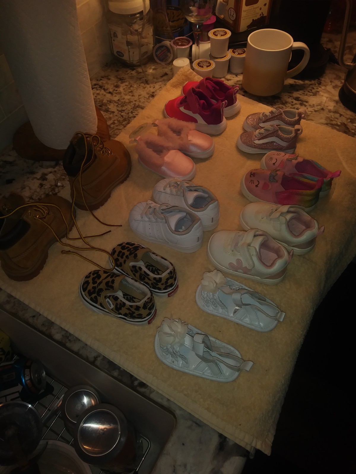 Assortment of baby shoes
