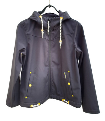 Schmuddelwedda Softshelljacke Damen XXL Schwarz / gelbe Akzente   Top Zustand!