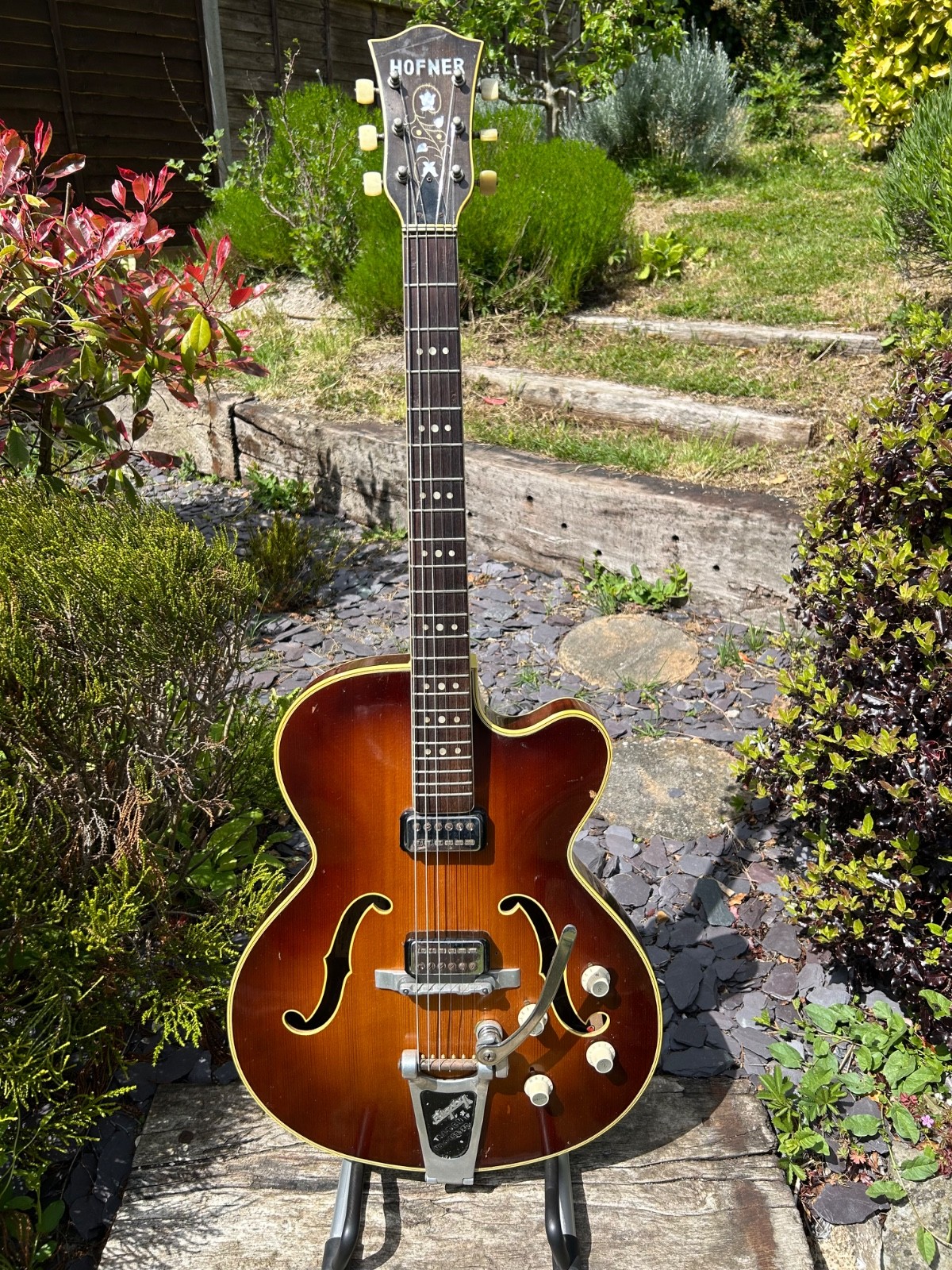 Hofner President E2 Thin Brunette Ex Bernie Marsden circa 1964 / 65 Factory Bigsby