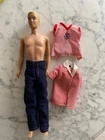 Vintage 1960 Mattel California blond Ken Doll Terry Surf clothes for restoration