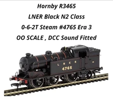 Hornby R3465 OO Scale LNER Black Class N2 0-6-2T Steam DCC FITTED #4765 Era 3