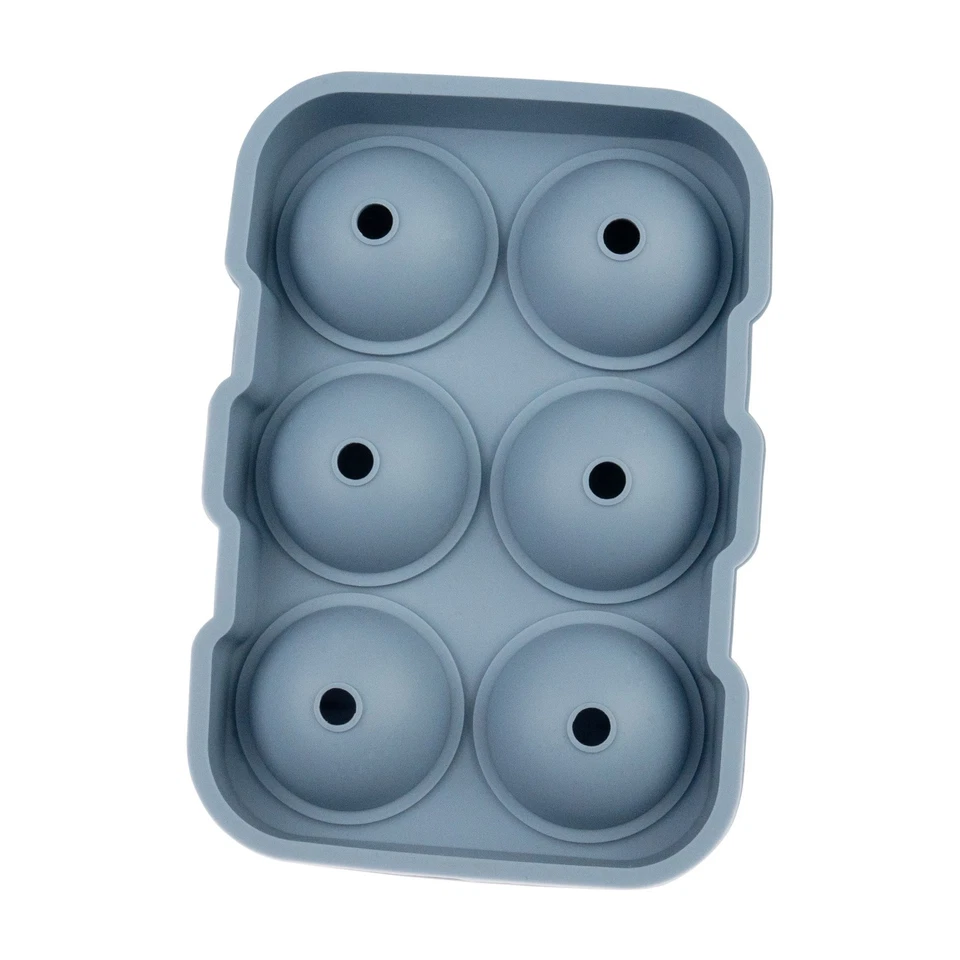 1 Bandeja de Hielo Grande de 6 Cubos con Diseño de Fácil Liberación Bandeja Redonda de Silicona para Cubitos de Hielo Foto 2 de 4