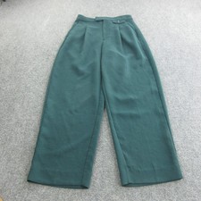 Madewell Pants Womens 4 Green Crepe Wide Leg Lined Dress Trousers Work Career