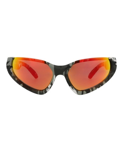 Balenciaga Unisex Shield/Wrap Grey Grey Red Fashion Designer Eyewear