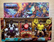 MOTU Origins Sun-Man Rulers of the Sun 3-Pack Kikto Holographo Zap-Man Mint Box
