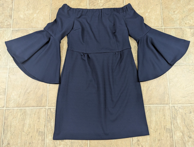 trina turk off the shoulder dress Striped Trina Turk Off the Shoulder Dress bows & sequins