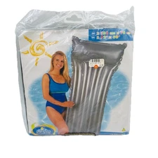 The Wet Set Silver Inflatable Pool Raft Float 59725 72”x30" 2003 Intex NOS