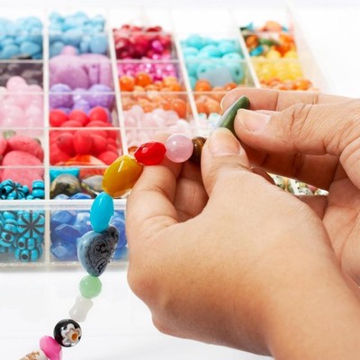 Juvale 3 Pack Bead Storage Organizer Box with 1.7 x 10.75 x 7