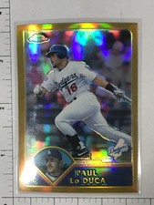 2003 Topps Chrome serial #d /449 Gold Refractor Paul Lo Duca #37 LA Dodgers