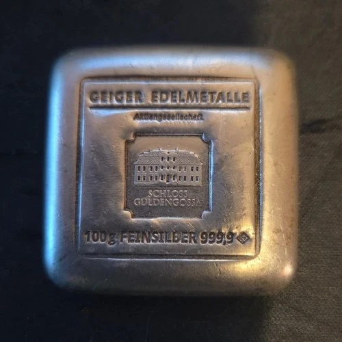 Geiger Edelmetalle 100g Silver Bar 999.9 Fineness