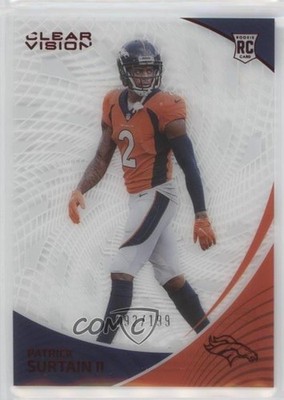 2021 Panini Chronicles Clear Vision Rookies Red 92/199 Patrick Surtain II RC n0c